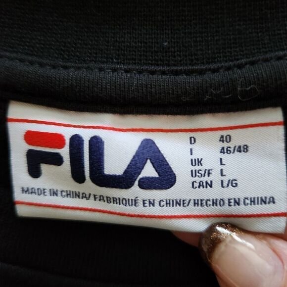 Fila Stina Fleece Lined Crewneck Athletic Pullover Sweatshirt Size Large - Picture 6 of 7